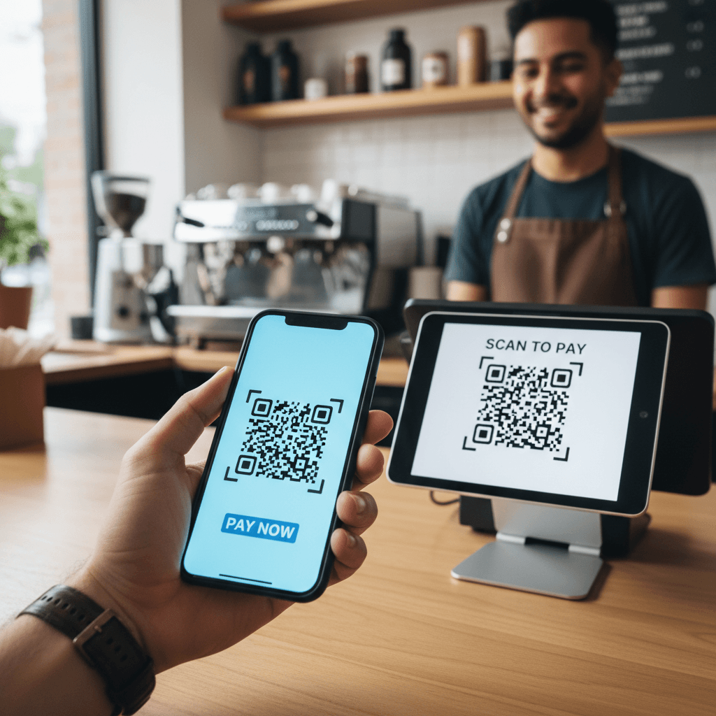 Customer earning RONET tokens via QR scan