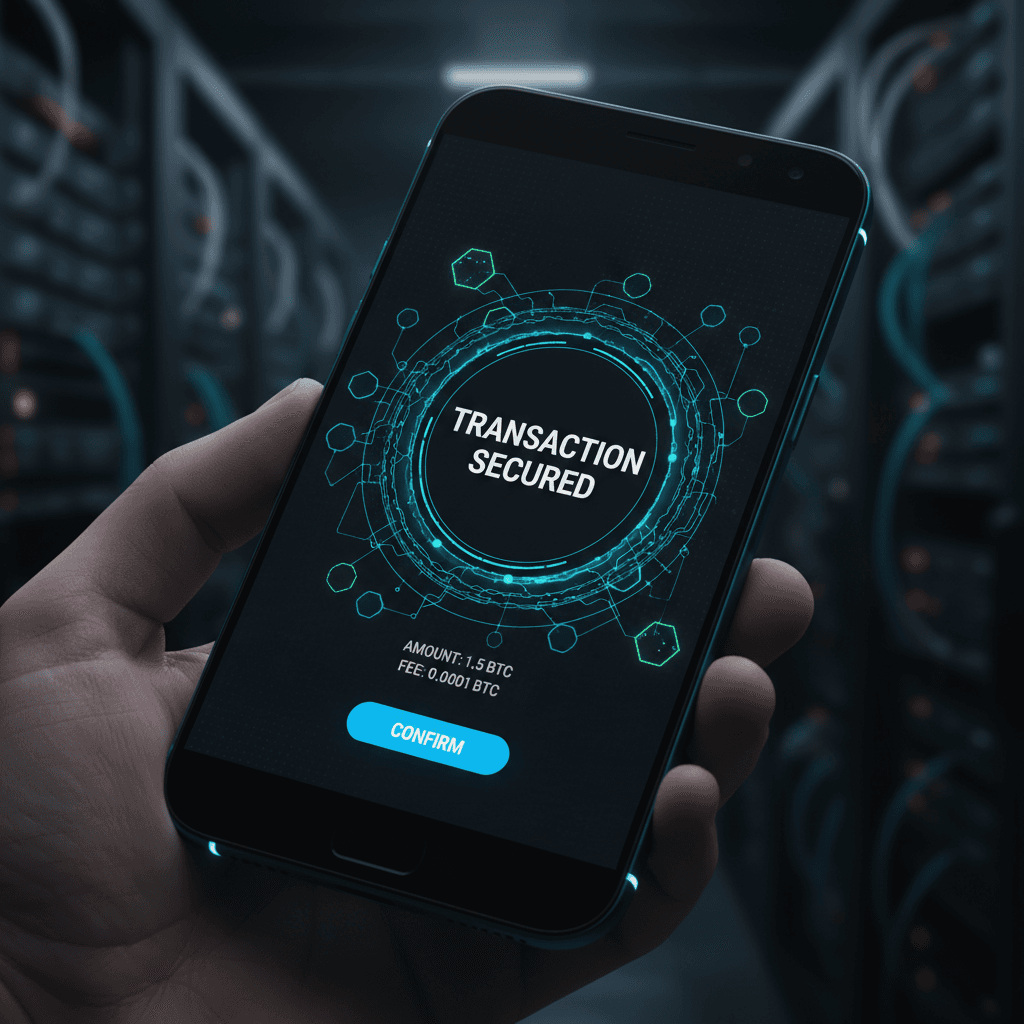 Blockchain transaction on smartphone
