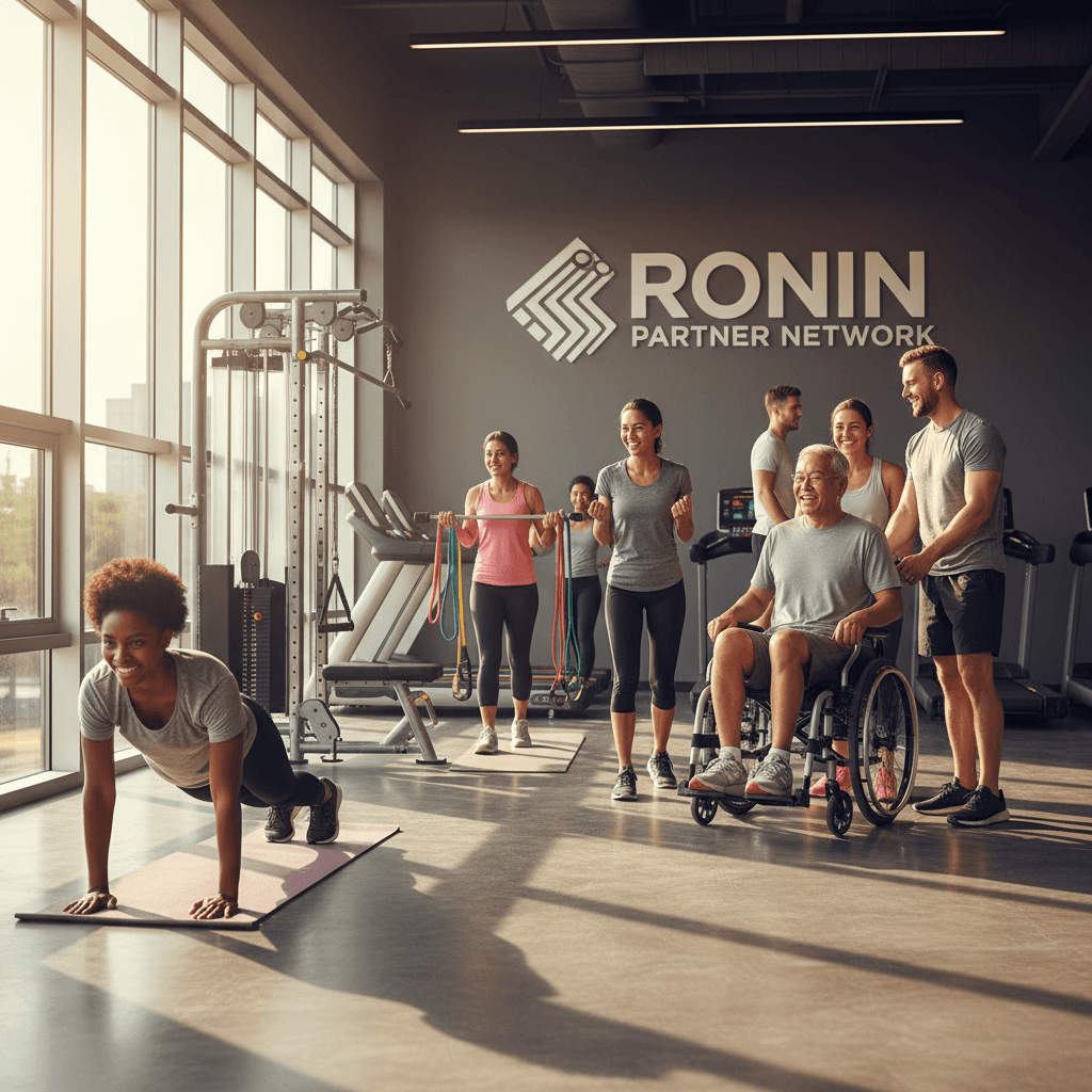 Diverse community members at a partner gym