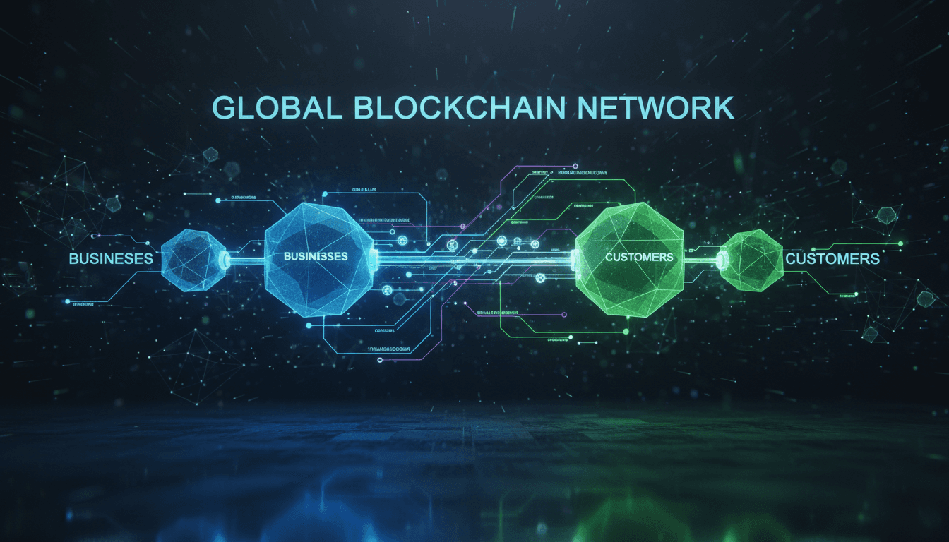 Global blockchain loyalty network connecting merchants and customers through RONET infrastructure