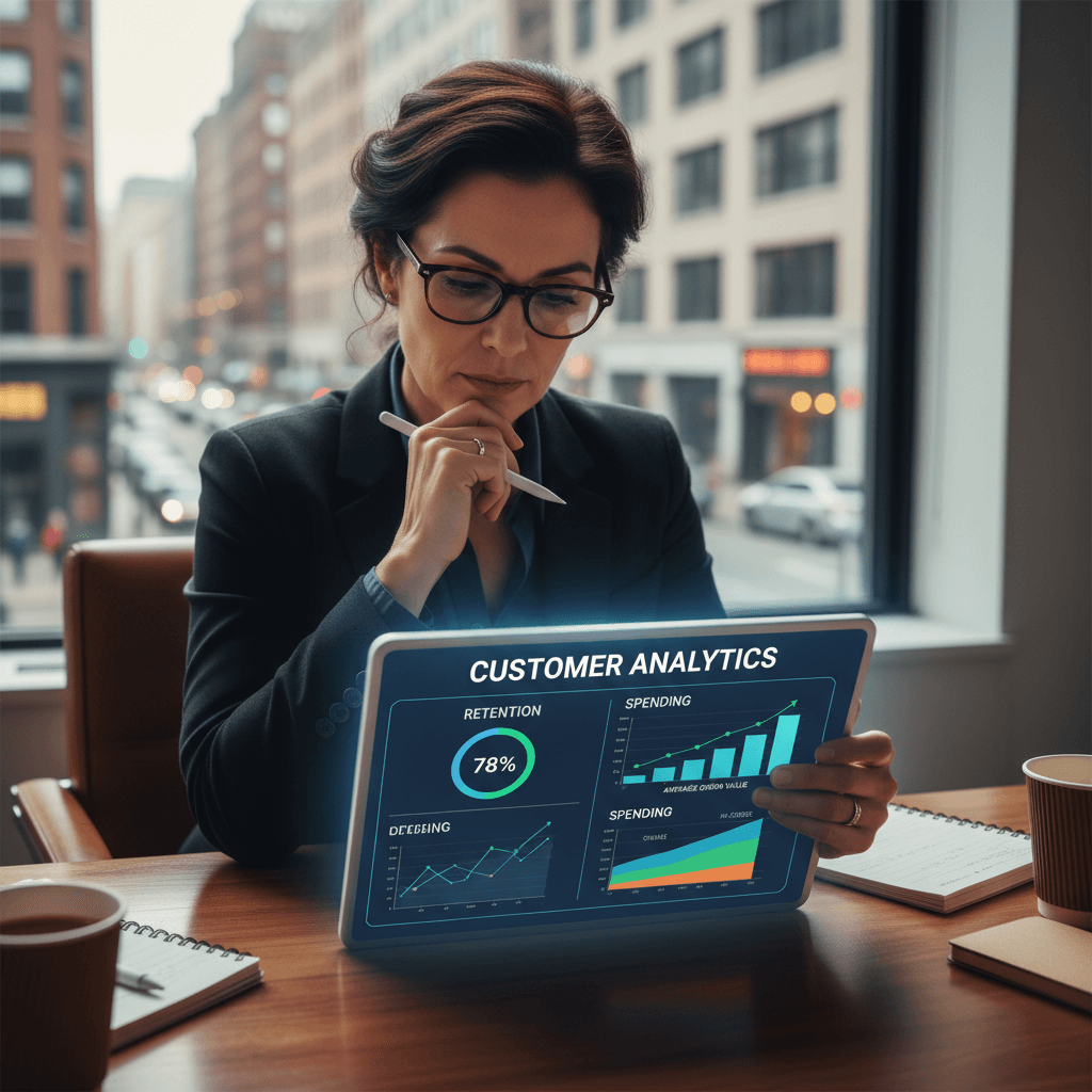 RONET analytics dashboard showing merchant insights