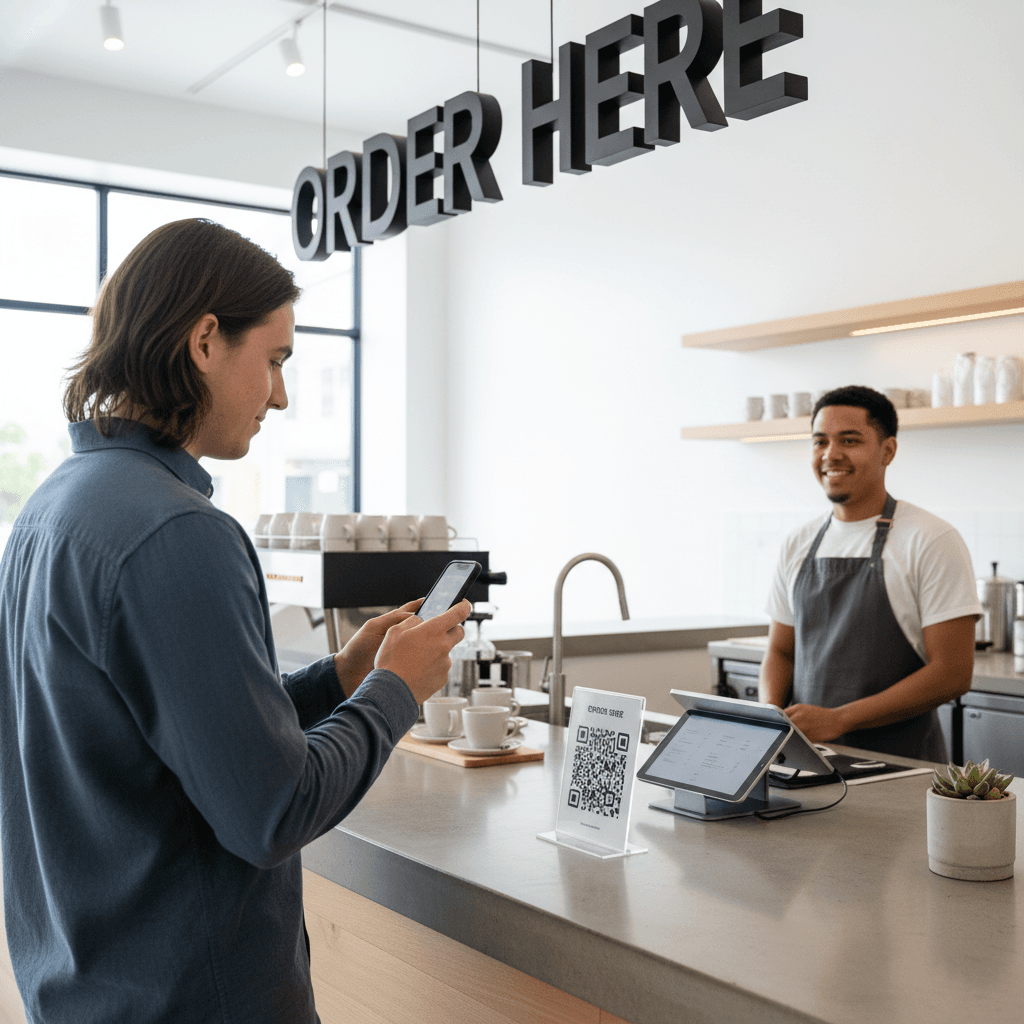 QR Payment Scanning at merchant counter
