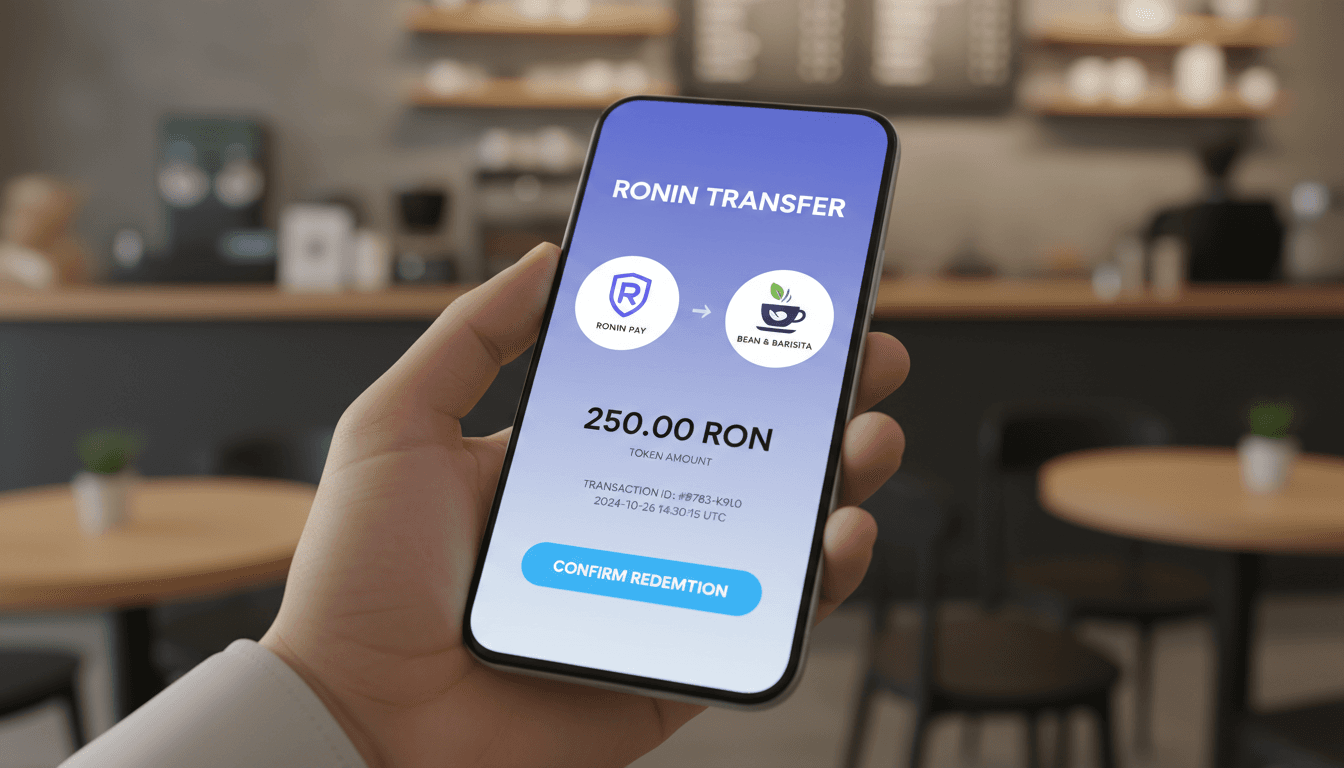 Customer transferring RONET tokens between partner businesses