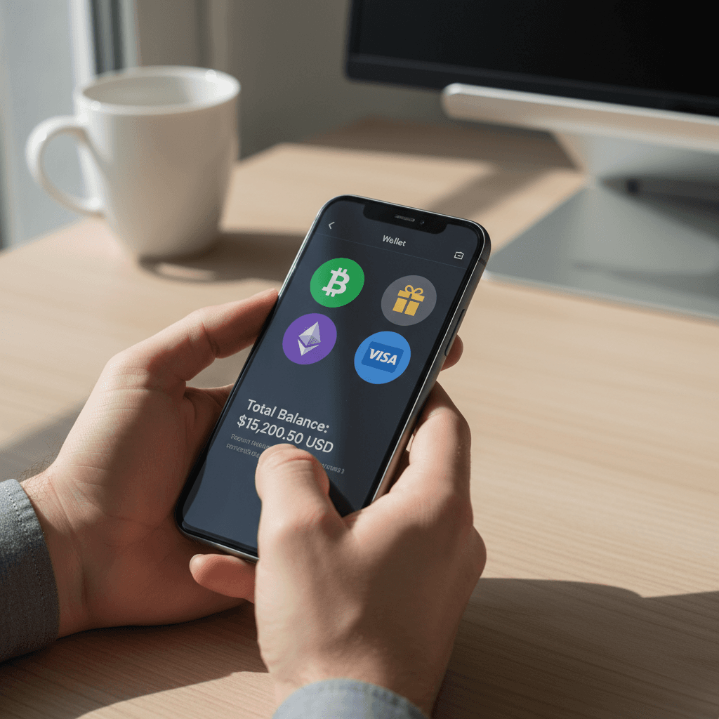 Restaurant owner issuing RONET tokens via smartphone wallet